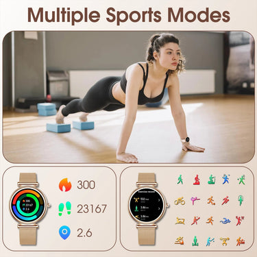Stylish Women's Smart Watch with Fitness Tracker - InspiredGrabs.com